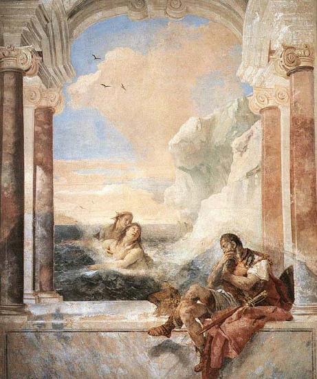 TIEPOLO, Giovanni Domenico Thetis Consoling Achilles France oil painting art